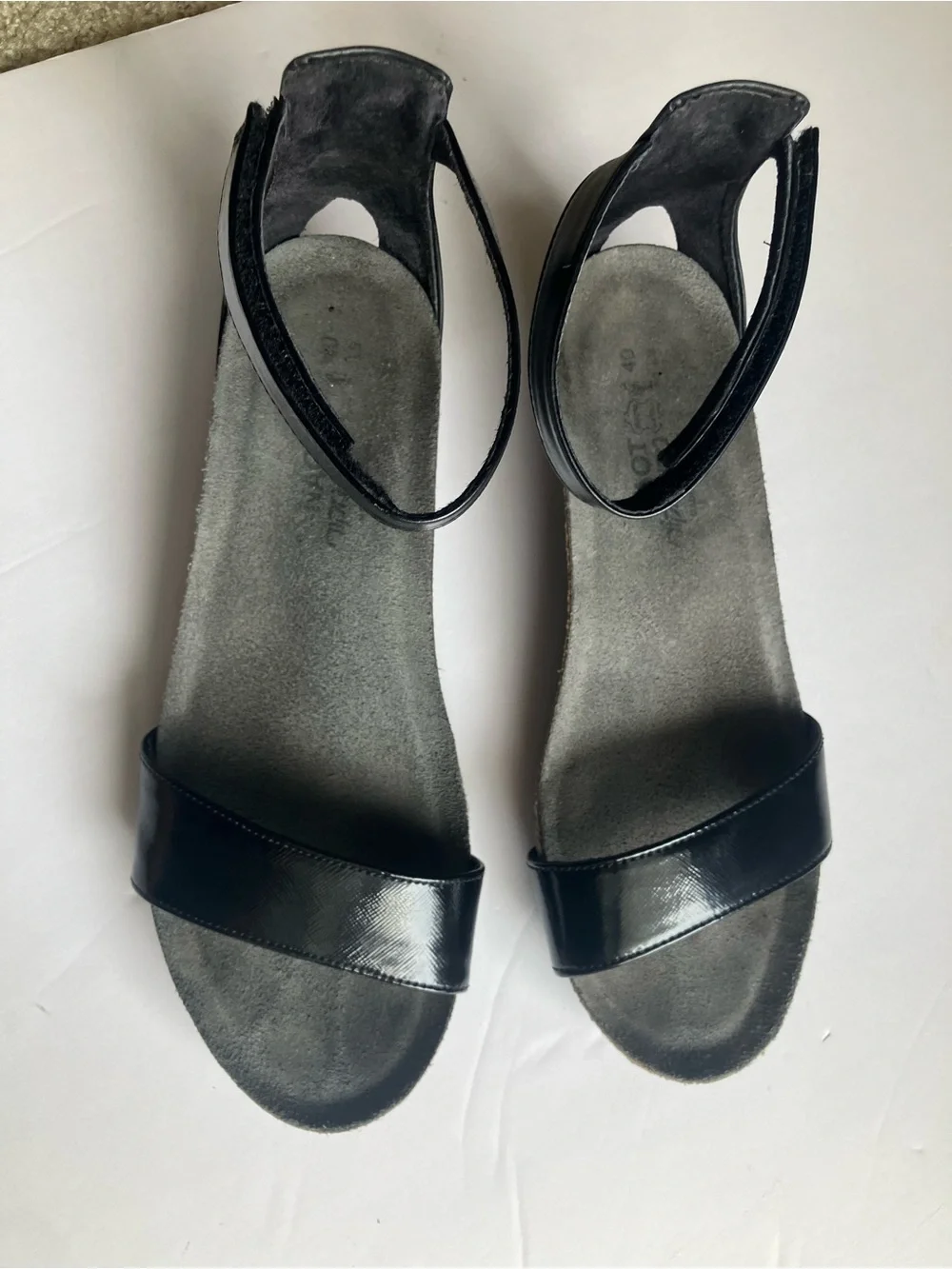 Naot Pixie Wedge Sandals Black 40